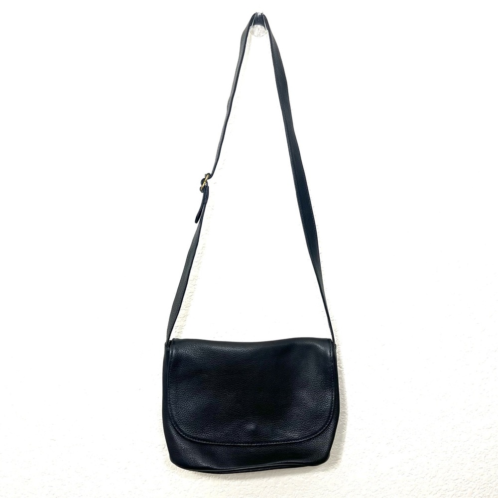 Coach Black Pebble Leather Flap Crossbody Bag Purse No. A5B-4903